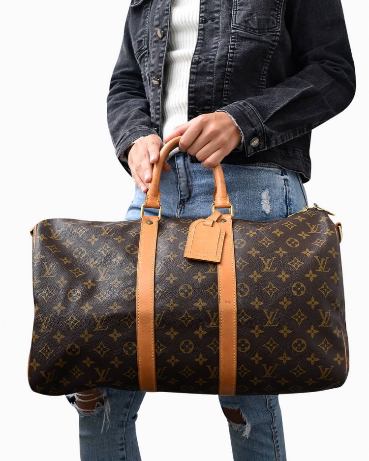 Mala Louis Vuitton Original Keepal 45 Monograma Feminino